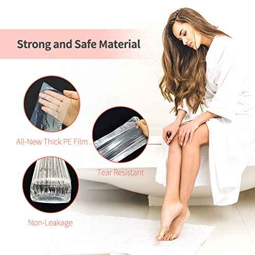 Liners Hand or Foot Disposable Thermal Heated Mitt Liners Paraffin Bath Treatments Bags Plastic Liner Socks and Gloves for Hot Wax Therapy (100)