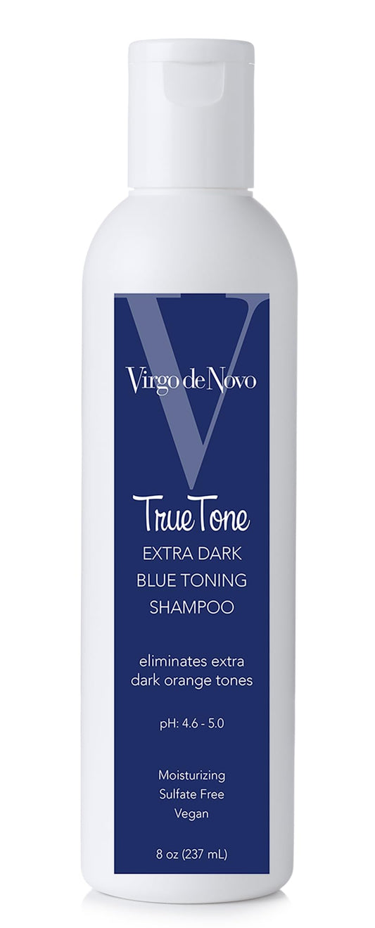 Virgo De Novo Extra Dark Blue Toning Shampoo - Maximum Tone Correction - 8 oz