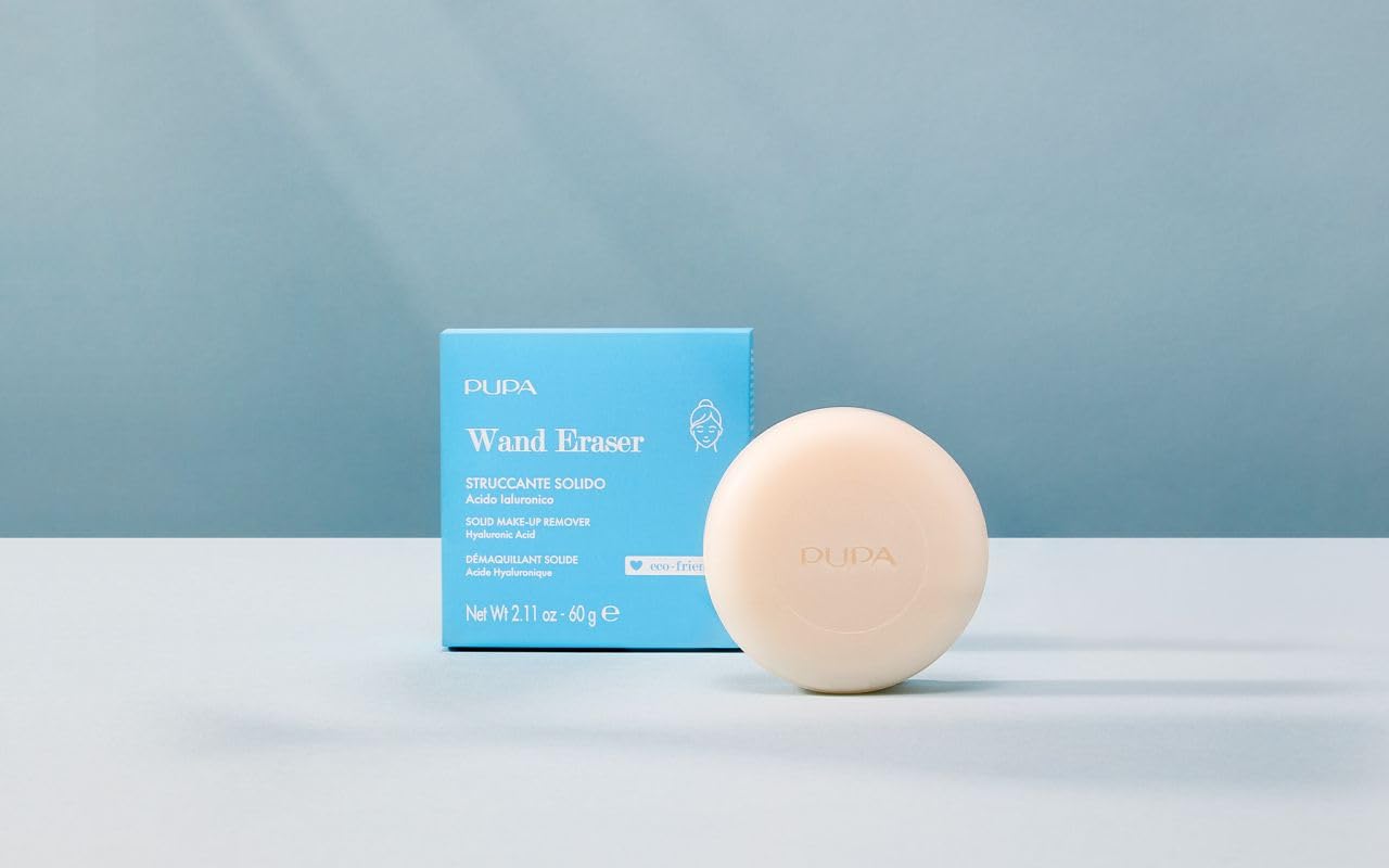 PUPA Milano Wand Eraser Solid Makeup Remover - Guarantees Skin's Natural Hydration Balance - Highly Sustainable Formula - Suitable For Face And Eyes - Eco Friendly - Dermatologically Tested - 2.1 Oz
