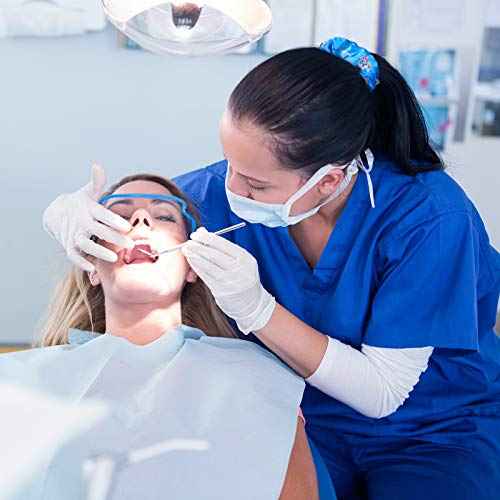 WILLBOND 20 Pieces Dental Hygienist Gifts, Dental Assistant Hair Scrunchies for Women, Tooth Elastic Hair Holder Hygiene Ponytail Teeth Pattern Hair Scrunchies for Women Girls