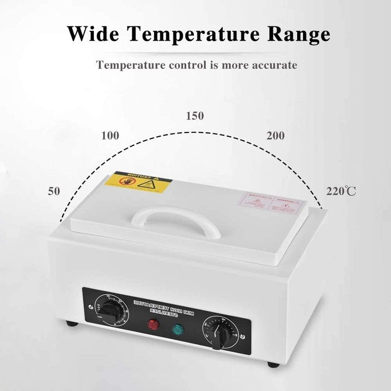 300W Heat Sterilizer Disinfection Box - Timer for Manicure & Pedicure | Ideal for Salon & Spa Metal Tools