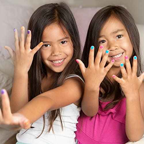 24pc Scented Nail Polish Value Pack - Shiny & Glitter Shades, Non-Toxic Water-Based Manicure & Pedicure Kit for Girls, Gift Set