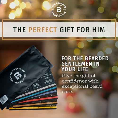 Live Bearded Beard Oil and Butter Grooming Kit Sample Pack with Comb, Bonus Gift - All-Natural Ingredients Shea, Argan, Jojoba - Growth Support - Made in the USA