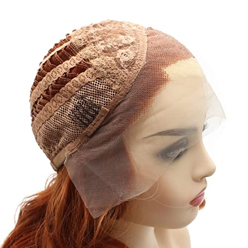 Peakia Shoulder Length Hand Tired Synthetic Lace Front Wigs