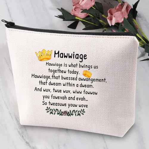 JYTAPP Princess Movie Bride 1987 Gifts Mawwiage Makeup Bag Movie Fans Gifts Bride Movies Themed Zipper Pouch Bag For Women