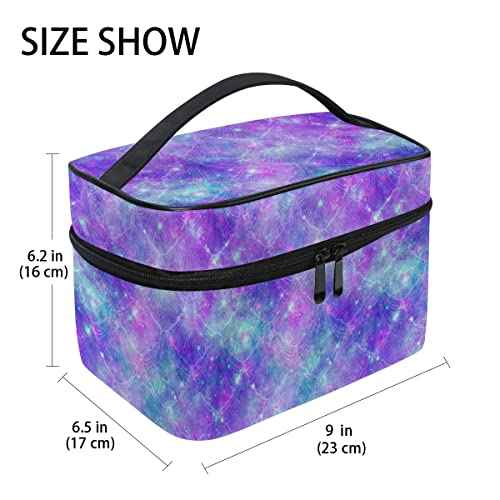 Makeup Bag, Mermaid Fantasy Space Travel Makeup Organizer Bag Cosmetic Cases Toiletry Bags for Girl Women Ladies