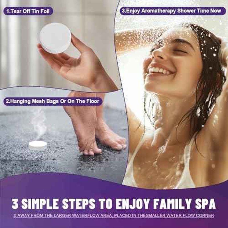 Shower Steamers Aromatherapy, Christmas Stocking Stuffers for Teen Girls for Women Mom Her, 8-Pack Shower Bombs, White Elephant Gifts, Organic Essential Oils Relaxation & Self Care Gifts for Men