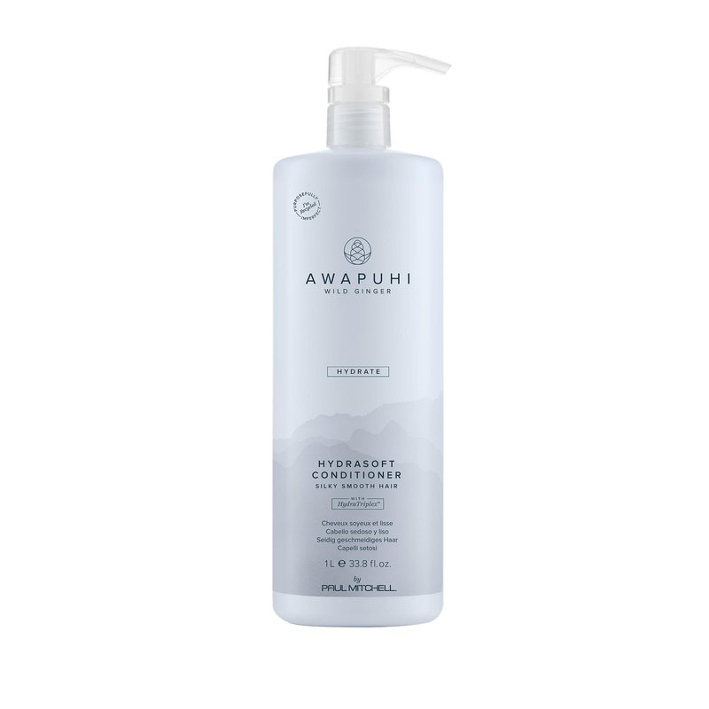 Awapuhi Wild Ginger by Paul Mitchell HydraSoft Conditioner, For Silky Smooth Hair, Ideal For All Hair Types, Especially Dry + Frizzy Hair, 33.8 oz.