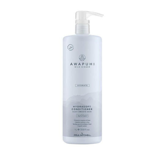 Awapuhi Wild Ginger by Paul Mitchell HydraSoft Conditioner, For Silky Smooth Hair, Ideal For All Hair Types, Especially Dry + Frizzy Hair, 33.8 oz.
