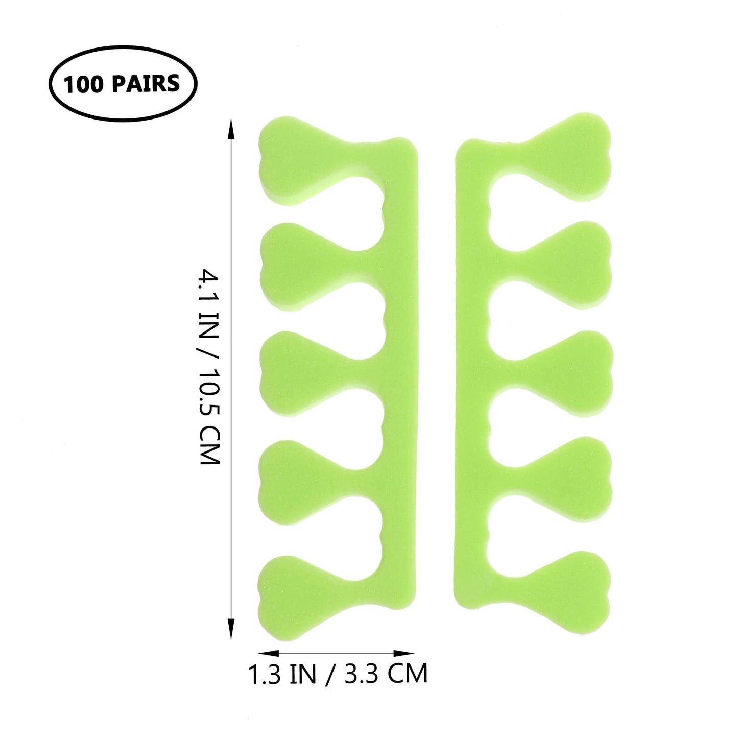 Foam Toe Separators 100 Pairs Comfortable Pedicure Toe Separators Finger Dividers Comfortable Design for Women Men Feet Nail Toenails Art Painting Polish Spa