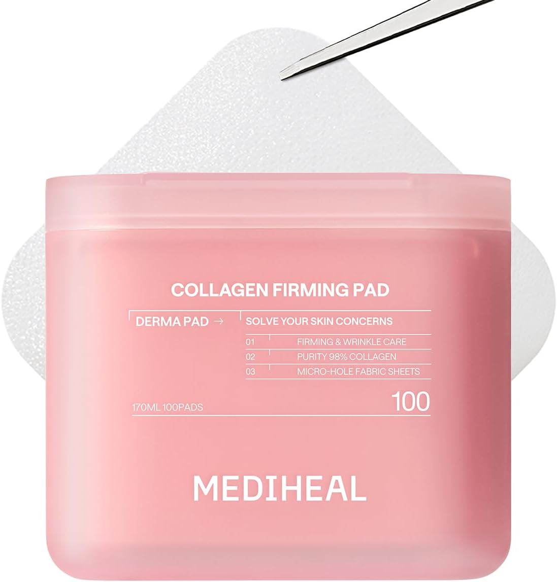 Mediheal Toner Pads | 100 Count Skin Firming Pads with Retinol & Peptides for Elasticity