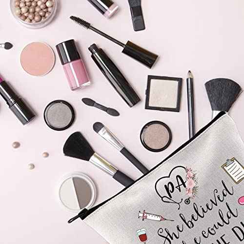 TSOTMO Physician Assistant Gift She Believed She Could So She Did 2022 Nurse Graduation Gift Makeup Bag (She Believed PA)