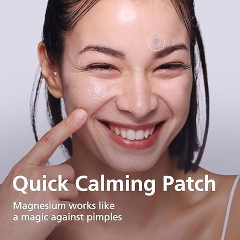 EasyDerm Quick Calming Magnesium Patches ? 40 Patches (4 Pack), Hydrocolloid Acne Spot Treatment with Tea Tree & Cica, Bulk Value Pack for Acne-Prone Skin, Ideal for Home Skincare