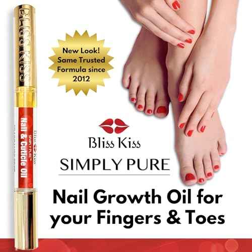 Bliss Kiss | Fragrance Free 4 Nail Oil Cuticle Pens w/Vitamin E & Jojoba?Nail Strengthener Nail Growth and Strengthening Serum for Brittle, Peeling, Breaking, Thin nails