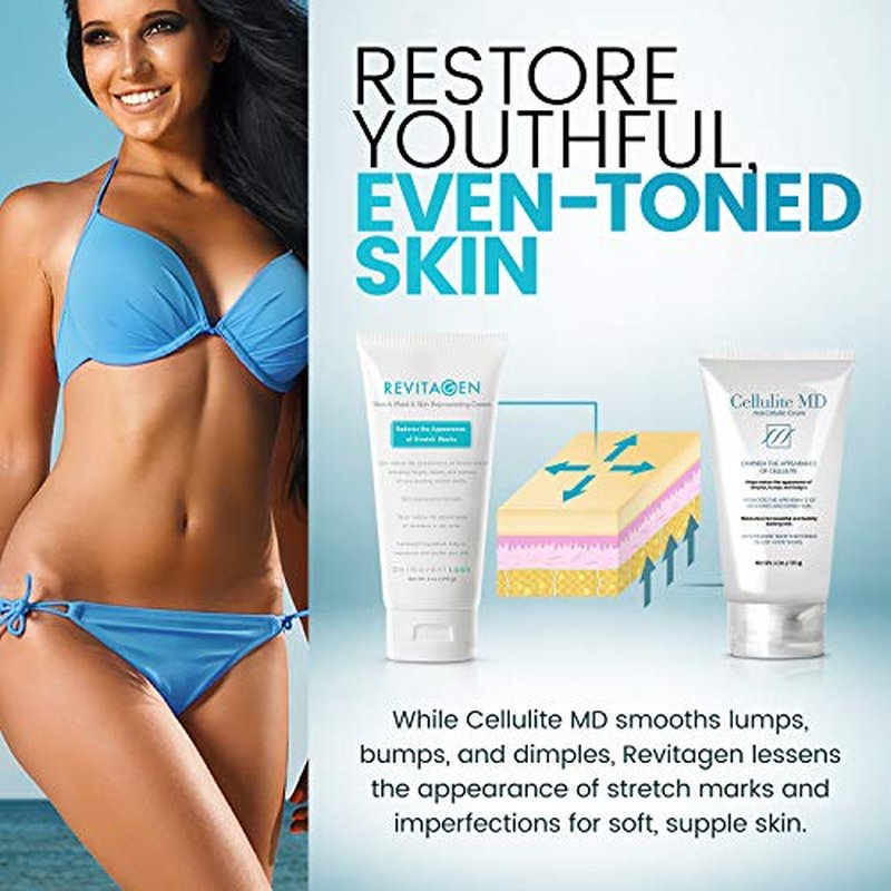 Bundle with Revitagen - For Reducing Cellulite + Stretch Marks - Restore Tight Smooth Skin (2 Items)#