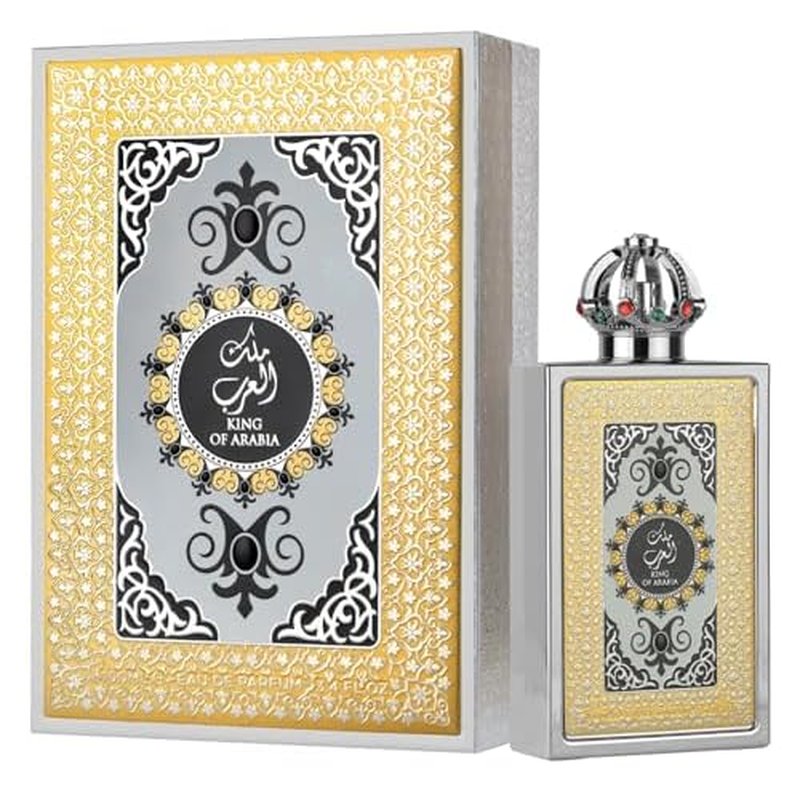 Lattafa Pride King of Arabia 100?ml EDP ? Unisex Fragrance with Bergamot, Mint, Black Tea, Ginger, Leather & Vanilla ? Warm Spicy Aromatic Scent