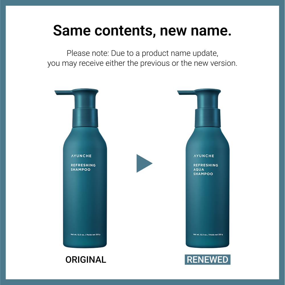 AYUNCHE Refreshing Shampoo for Oily Scalp, 11.8oz Purifying & Cool Down | Powerful Cooling & Deep Cleansing | Anti-Dandruff Shampoo | Korean Salon Brand