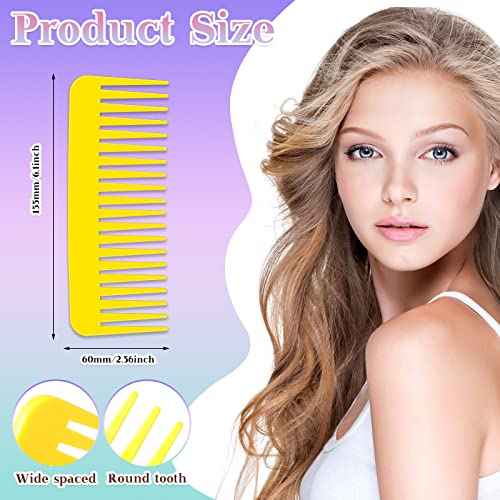 Meanplan 21 Pcs Operation Christmas Bulk Items Large Wide Tooth Comb Bulk for Curly Wet Hair Long Tooth Detangler Comb Christmas Charity Gift No Handle Styling for Women Men