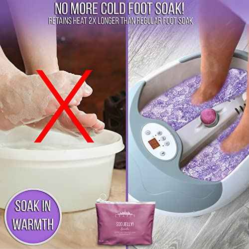 SOO Jelly Pedicure Packs - Pedicure Foot Soak For Feet - Moisturizing Jelly Spa Pedi Soak - Foot Spa Bath Soak For Soaking - Pedicure Foot Gel (Lavender)