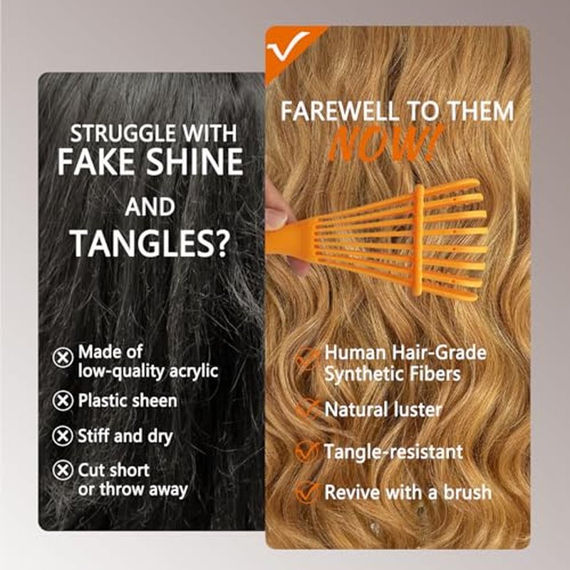 26Inch Honey Blonde 13¡¿6 Lace Front Wigs 130% Density Body Wave Transparent Lace Front Wigs Free Part Pre Plucked Glueless Wigs for Women with Baby Hair Synthetic Hair