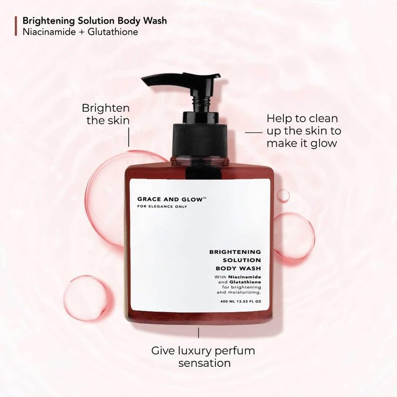 Generic Grace And Glow Body Wash Shower Gel 400ml, Red