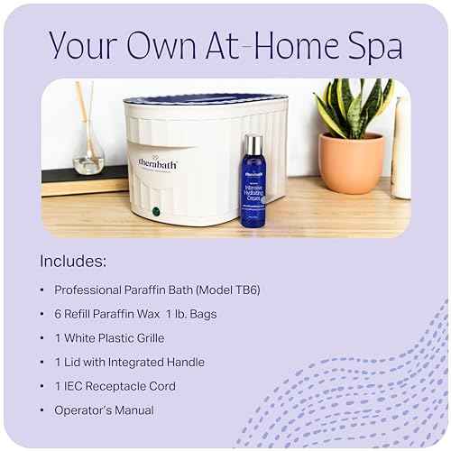Therabath Professional Thermotherapy TB6 Paraffin Wax Bath - Helps Relieve Arthritis & Muscle Stiffness - Heat Therapy for Hands, Feet, Face & Body - Made in USA - 6 lb. ScentFree