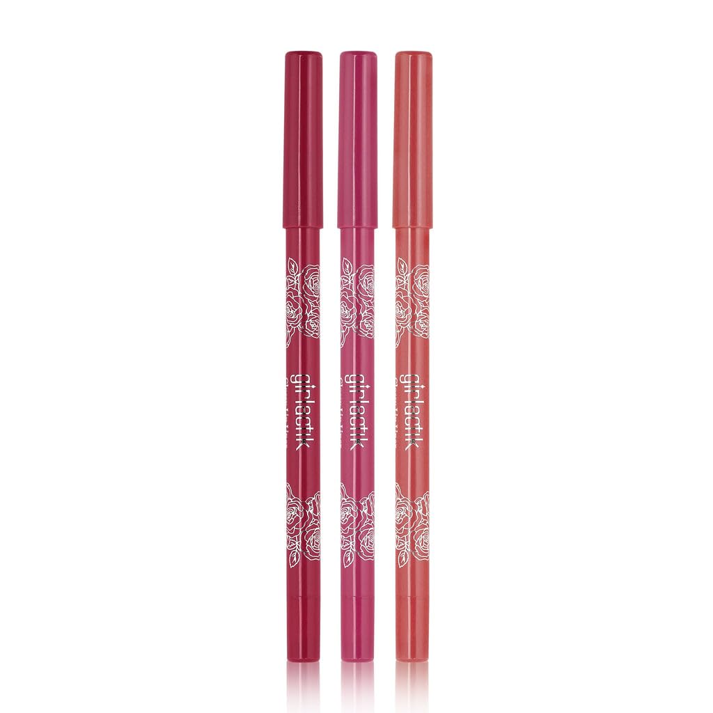 Girlactik Glossy Lip Liner – Moisturizing Lip Pencil with Glossy Shine – Smooth, Creamy, Clean Beauty, Vegan & Cruelty-Free Formula (Lotus)
