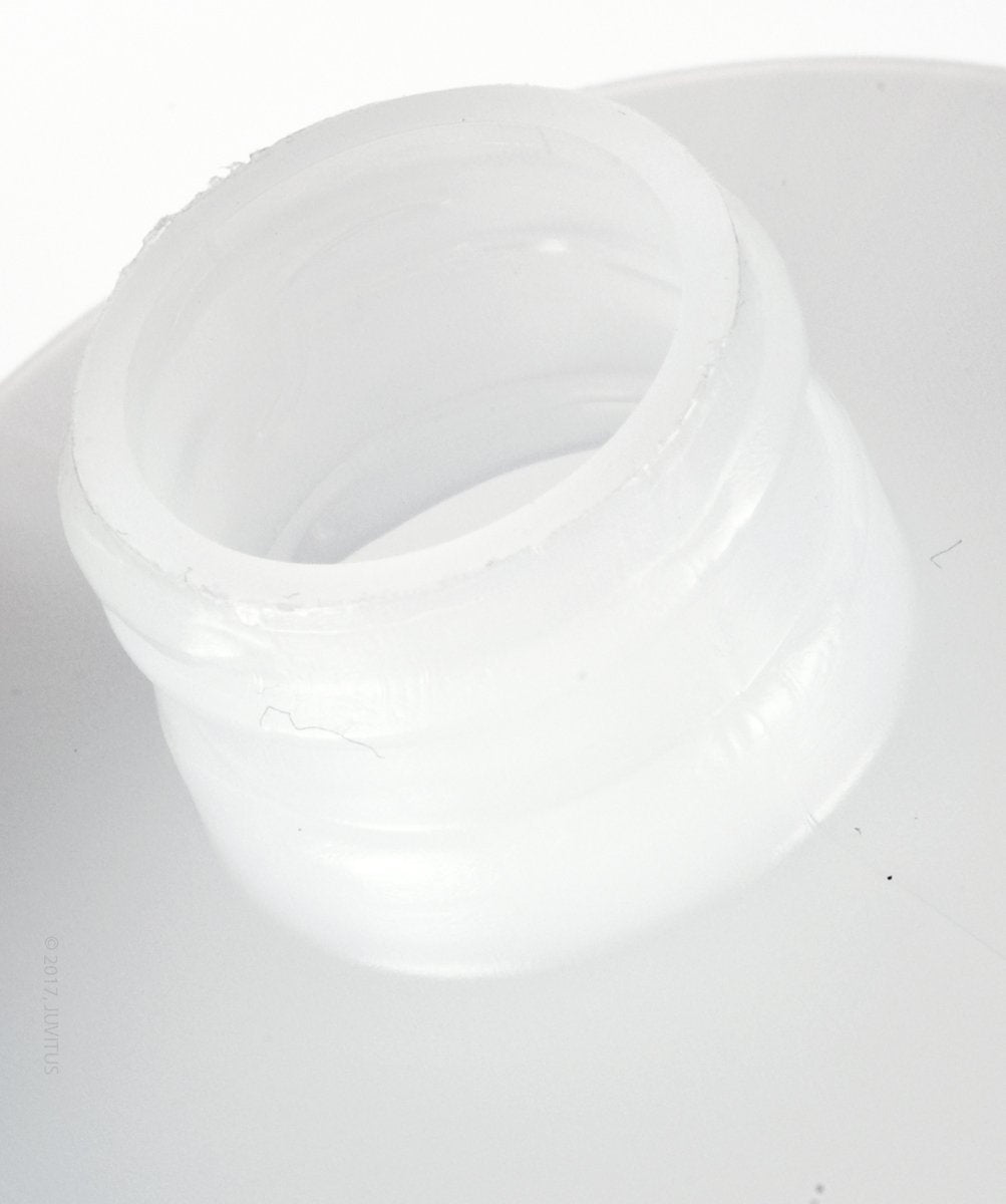 JUVITUS 8 oz / 250 ml Professional Natural Clear Refillable Plastic Squeeze Bottle with Wide Black Disc Cap Lid (6 pack)