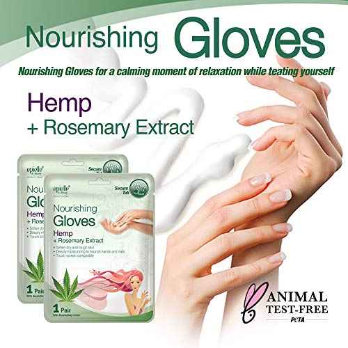 Epielle Nourishing Hand Mask 6 Pairs, Deep Moisturizing Gloves for Dry, Cracked Hands, Self Care Gifts for Women, Spa Kit, Stocking Stuffers, Thanksgiving Essentials
