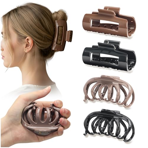 4 Pack Silicone Cloud Claw Clips, Soft & Flexible Cozy Claw Clips, Squishy Hairclips for Thin and Thick, Hair Accessories for Women & Girls(Style 1)