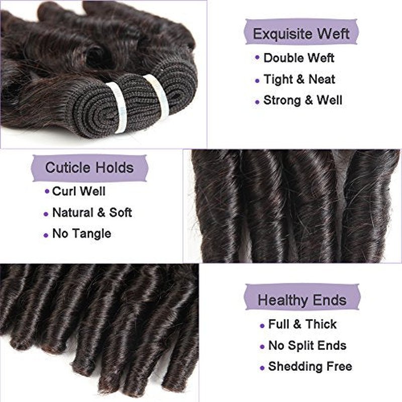 Molefi Brazilian Virgin Funmi Hair Bundles Burmese Curly Bundles Human Hair Short Curly Weave 9A Unprocessed Brazilian Human Hair Extensions 100g/pc Natural Color (10 12inch 100g/pc)