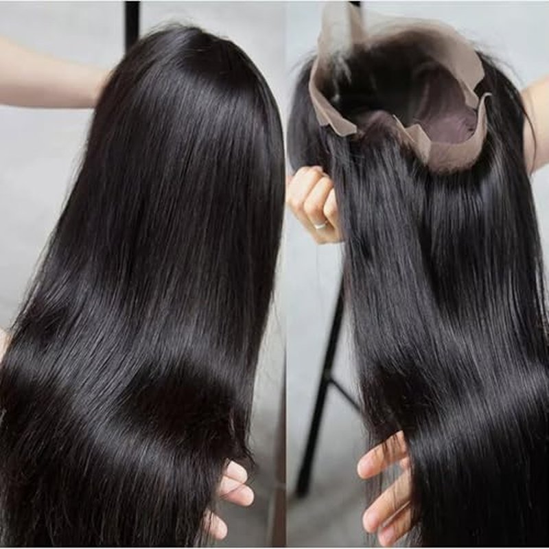 13x4 Lace Front Wigs Human Hair Pre Plucked with Baby Hair 220% Density 20inch HD Transparent Straight Lace Front Wigs Human Pre Plucked For Black Women Frontal Wigs Human Hair