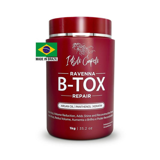 I Belli Capelli Ravenna Repair Hair B-tox -Cirugia Capilar para el Cabello, Formaldehyde-Free- B-tox Capilar Para El Cabello, Long Lasting Anti-Frizz, Smoothing, Btox Hair Treatment 35.2 oz(1kg)