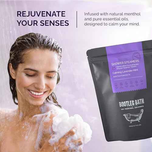 Shower Steamers Aromatherapy Lavender 8 Pack, 100% Pure Essential Oil, All Natural, for Men and Women, Made in USA