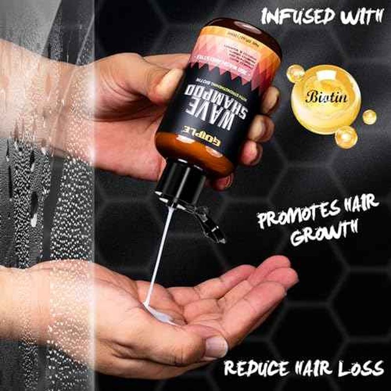 360 Waves Wash Shampoo -Wave Shampoo for Black Men 360 Wave Shampoo Hydration Shampoo Enhance Waves Shampoo Strenghtens Hair Promote Growth Wave Shampoo Easy Wash Hydrate (6 FL OZ)
