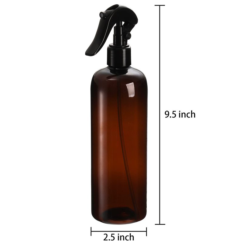 Bekith 12 Pack Plastic Spray Bottles with Black Fine Mist Sprayers, 16oz Refillable Spray Container for Cleaning Solutions, Plants, Hair