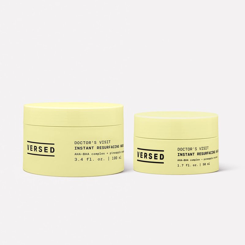 Versed Doctor’s Visit Exfoliating Face Mask, Jumbo - AHA BHA Facial Exfoliant, Pore Minimizer + Skin Resurfacing Enzyme Mask - Moisturizing, Smoothing + Brightening Vegan Skincare (3.4 Fl Oz)