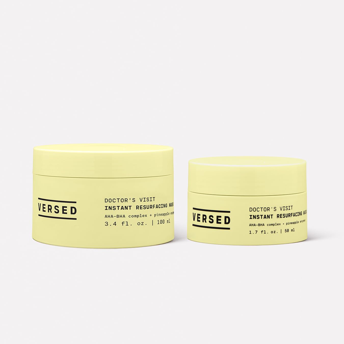 Versed Doctor’s Visit Exfoliating Face Mask, Jumbo - AHA BHA Facial Exfoliant, Pore Minimizer + Skin Resurfacing Enzyme Mask - Moisturizing, Smoothing + Brightening Vegan Skincare (3.4 Fl Oz)