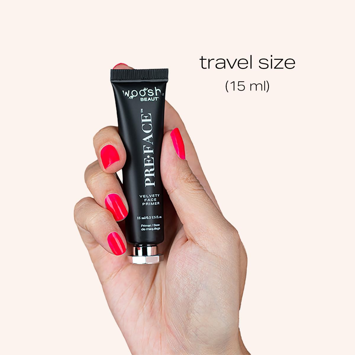 Woosh Beauty, Pre•Face Primer, Hydrating & Long Lasting, Vegan, Pore Minimizer, Grips your Makeup (Travel, 15 ml)