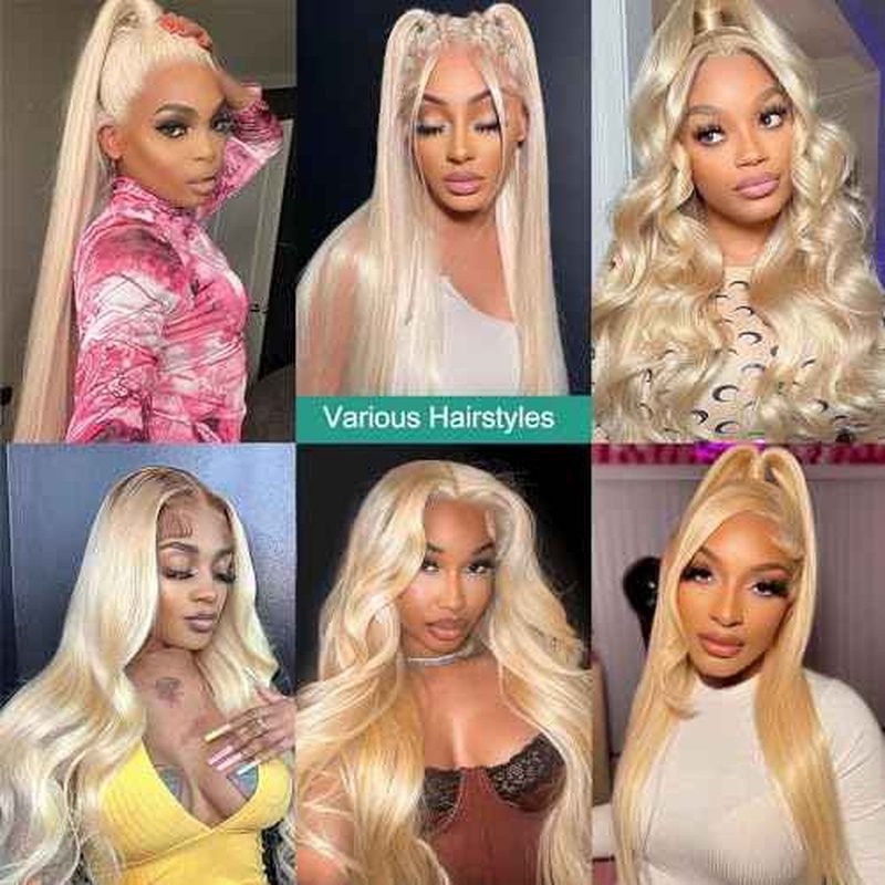 OYM Highlight Lace Front Wig Human Hair Body Wave Ombre Honey Blonde 13x6 HD Lace Frontal For Women Ombre Lace Front Human Hair Wigs 180% Density Colored 20 Inch Highlight Lace Wigs