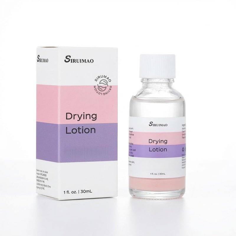 SIRUIMAO Overnight Drying Lotion for Surface Blemishes - Fast Acting Bi-Phase Pink Spot Solution for Face & Body - Soothing Calamine & Tea Tree Oil to Dry Out Impurities & Reduce Redness (1 fl oz)