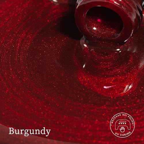 MAYCHAO 15ML Cat Eye Gel Nail Polish 1Pc Burgundy Gel Polish with Magnet Soak off Holographic Magnetic Nail Polish for Nail Art Manicure Salon DIY at Home, 0.5 OZ