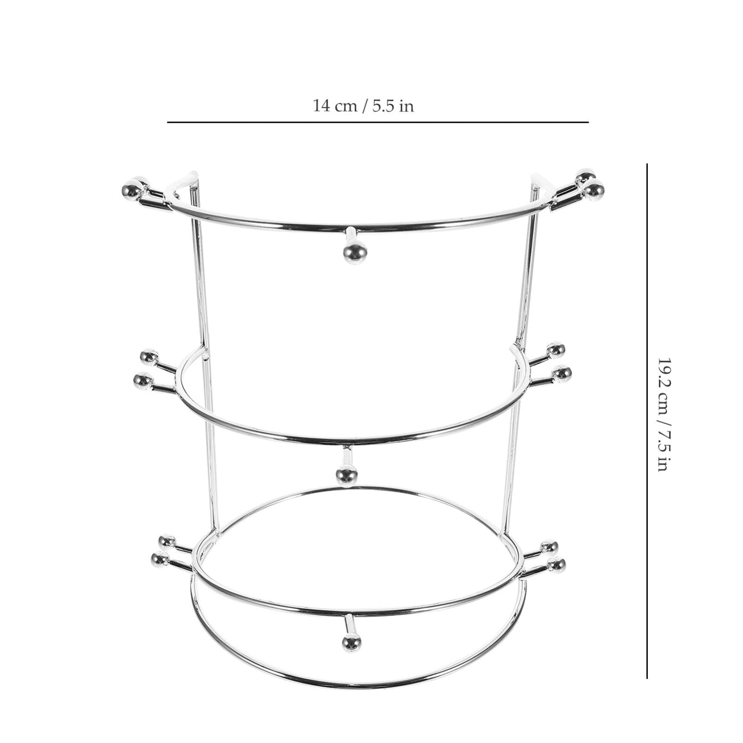 HOLIDYOYO Crown Display Stand Three-Tier Metal Tiara Holder Rack for Wedding Bridal Headbands Hair Accessories Organizer 7.55X5.51X5.51 Inches