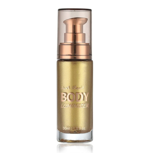 MAEPEOR Body Luminizer 6 Colors Waterproof Smooth Shimmer Face Body Glow Illuminator Non-sticky Liquid Body Highlight Illuminator (30 ML, 02 Metallic Gold)
