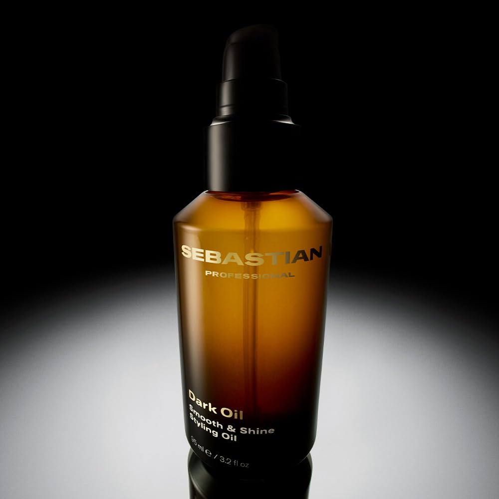 Sebastian Professional Dark Oil Lightweight Hair Styling Oil | Infused with Sandalwood, Cedarwood, & Argan Oils | 3.2 fl oz