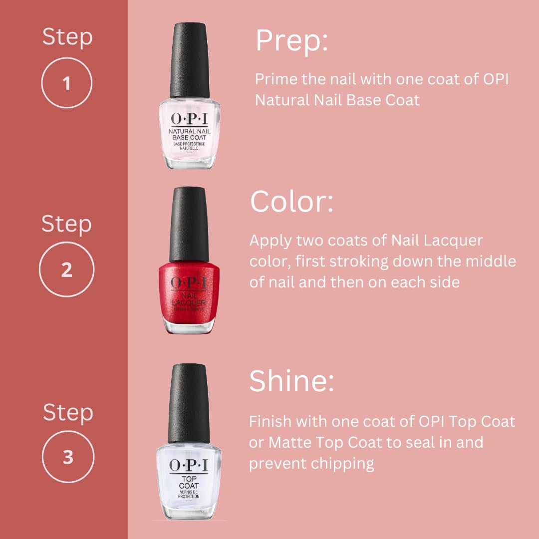 Bundle of OPI Nail Lacquer, Mi Casa Es Blue Casa + OPI Nail Lacquer, Red Hot Rio, Buffalo, 0.5 fl oz