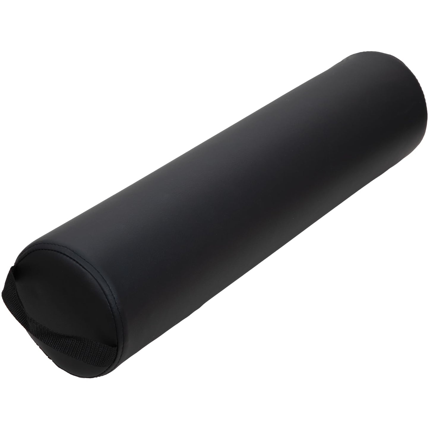 ForPro Full Round Bolster Pillow, Black, Oil and Stain-Resistant, for Massage and Yoga, 6” R x 26” L