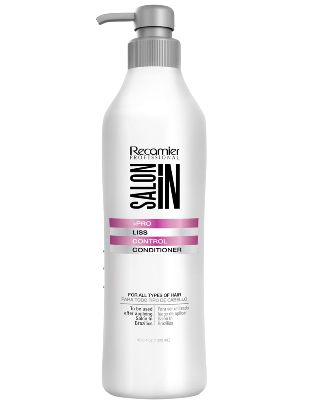 Salon In by Recamier | Liss Control Hair Conditioner Anti-Frizz | Frizz Control Hydrating Conditioner | 33.8 fl oz / 1000 ml