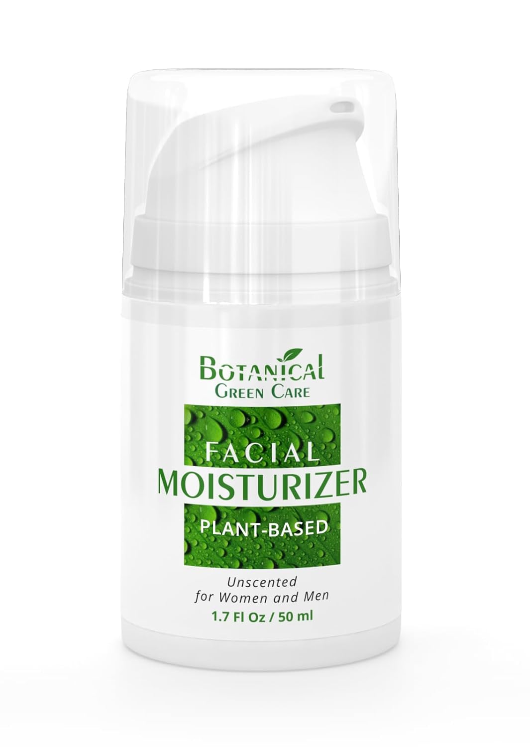 Botanical Green Care Plant-Based Facial Moisturizer - Natural Anti-Aging Cream for Sensitive & Dry Skin | 4 oz