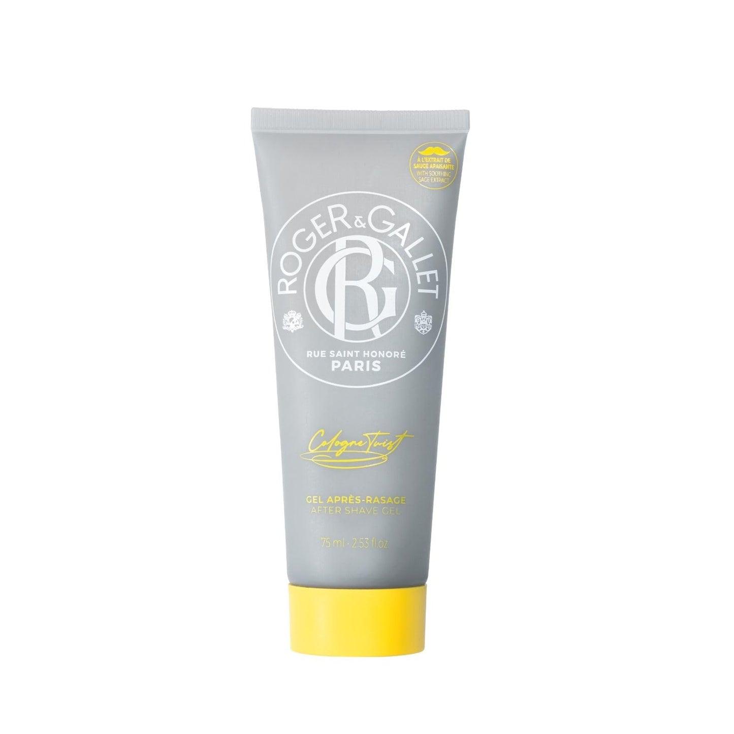 ROGER & GALLET | Cologne Twist After Shave Gel | Fresh Citrus & Aromatic Herbal Scented Aftershave For Men (2.5 oz)